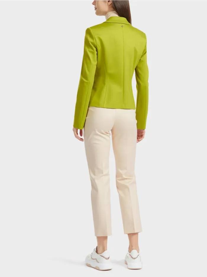 Blazer Damen Marc Cain Taillierter Blazer Mit Schmalem Revers Bright Olive Green
