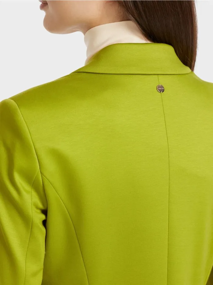 Blazer Damen Marc Cain Taillierter Blazer Mit Schmalem Revers Bright Olive Green