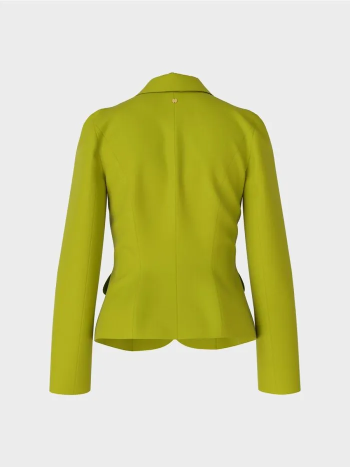 Blazer Damen Marc Cain Taillierter Blazer Mit Schmalem Revers Bright Olive Green