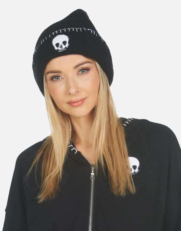 Blix Music Skull Black Women039s Lauren Moshi Sweaters and Knits