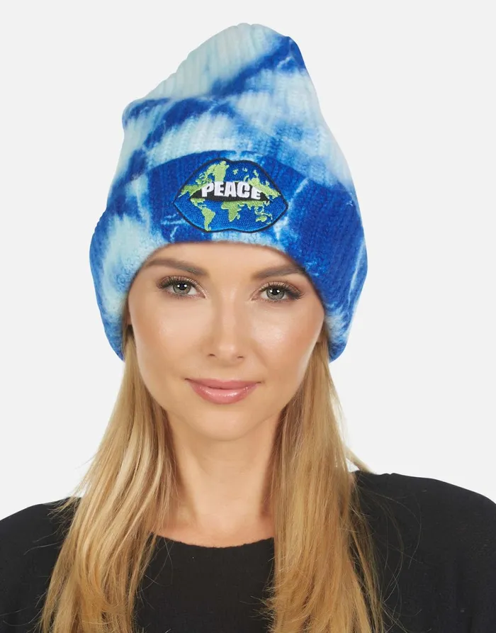 Blix World Peace Lips Blue Clouds Women039s Lauren Moshi Sweaters and Knits