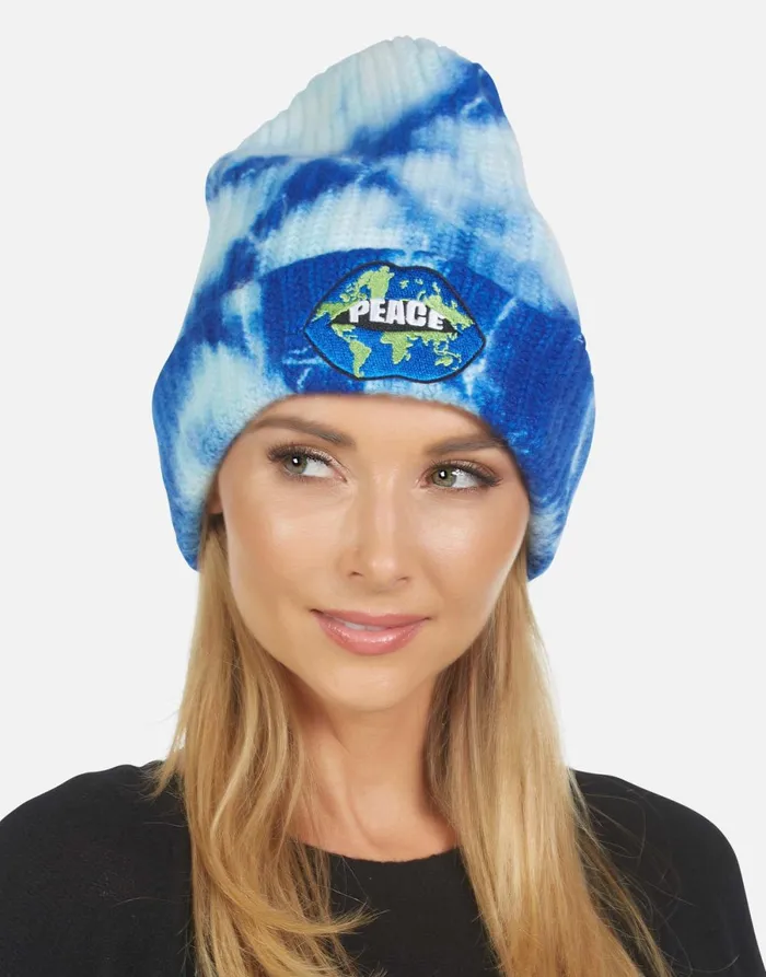 Blix World Peace Lips Blue Clouds Women039s Lauren Moshi Sweaters and Knits