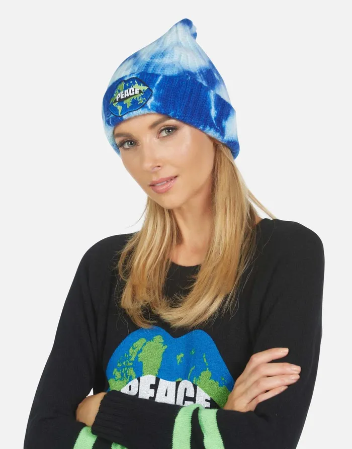 Blix World Peace Lips Blue Clouds Women039s Lauren Moshi Sweaters and Knits