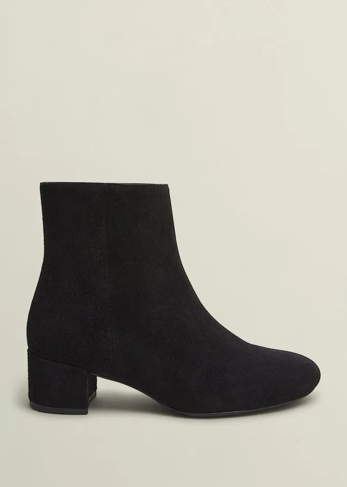 Boots Women HOBBS Evelyn Suede Ankle Boots Black
