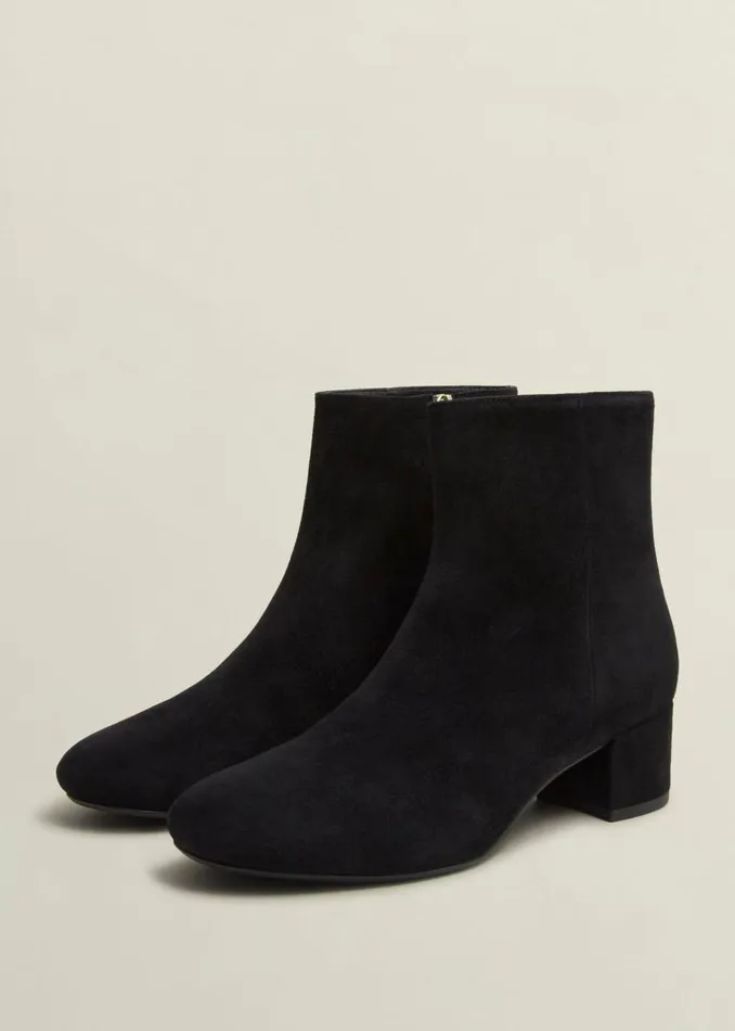 Boots Women HOBBS Evelyn Suede Ankle Boots Black