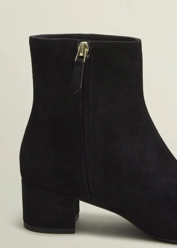 Boots Women HOBBS Evelyn Suede Ankle Boots Black