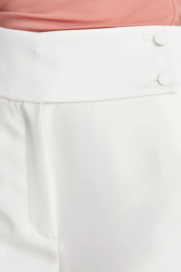 Bottoms Women Halston Karter Pant In CrepeSatin Chalk Bottoms Women Halston Karter Pant In CrepeSatin Chalk