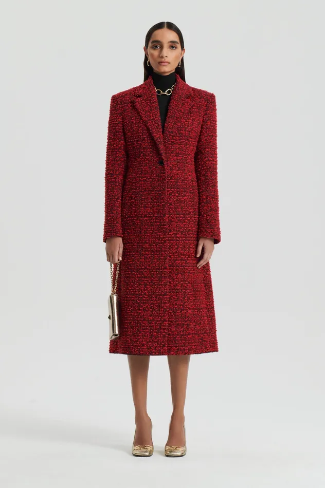 BOUCLE COAT RED Coats Scanlan Theodore Women