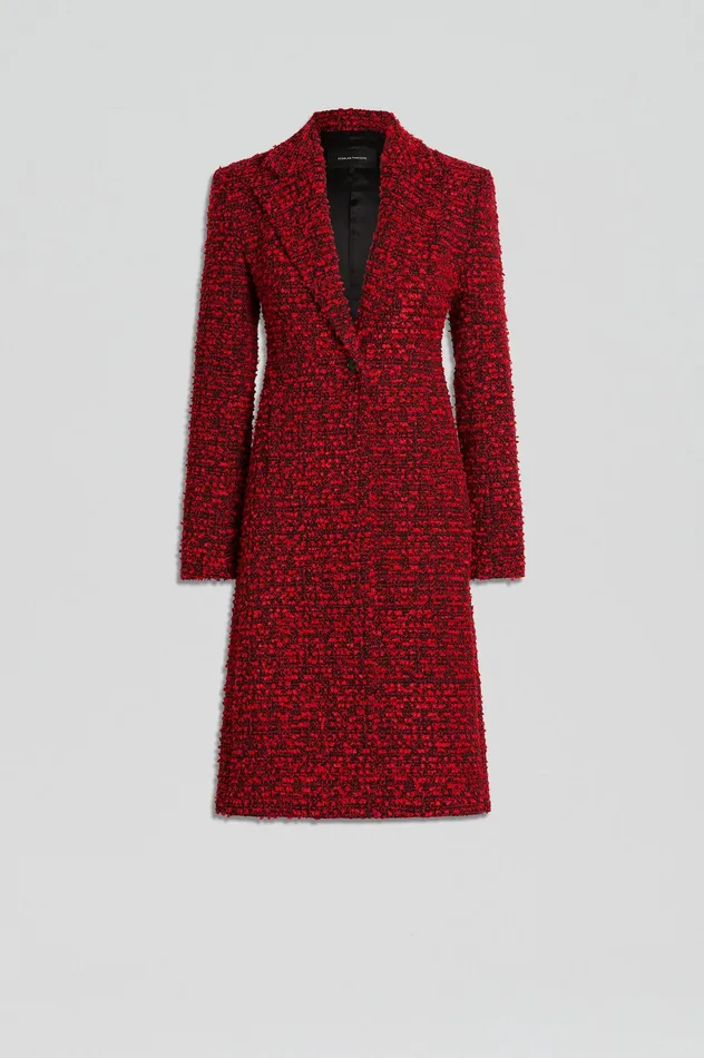 BOUCLE COAT RED Coats Scanlan Theodore Women BOUCLE COAT RED Coats Scanlan Theodore Women