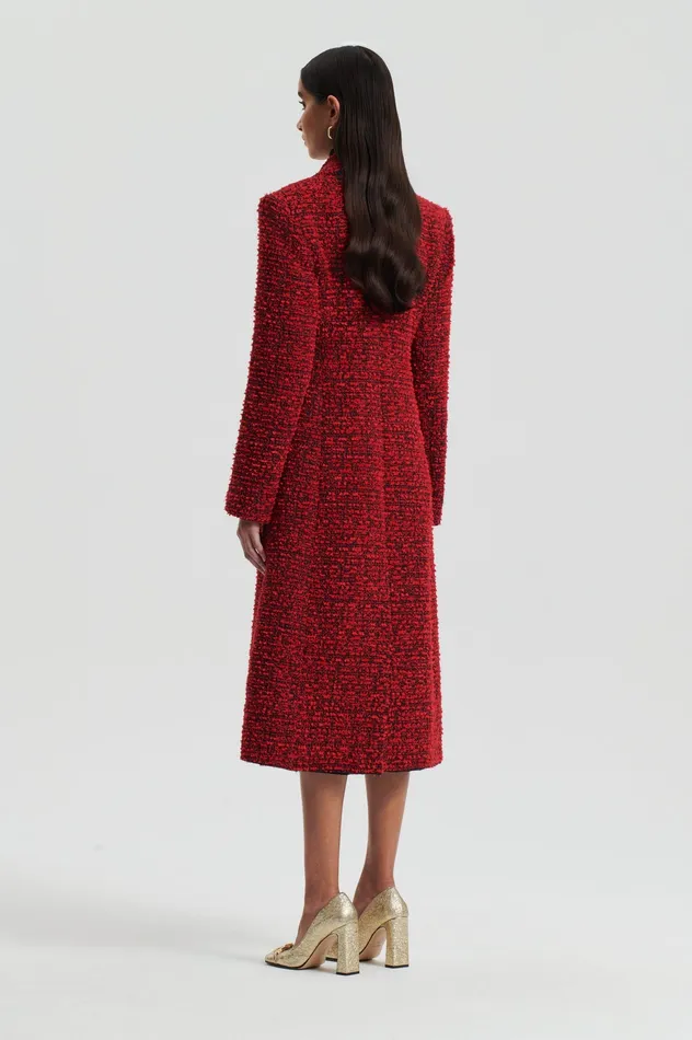 BOUCLE COAT RED Coats Scanlan Theodore Women BOUCLE COAT RED Coats Scanlan Theodore Women