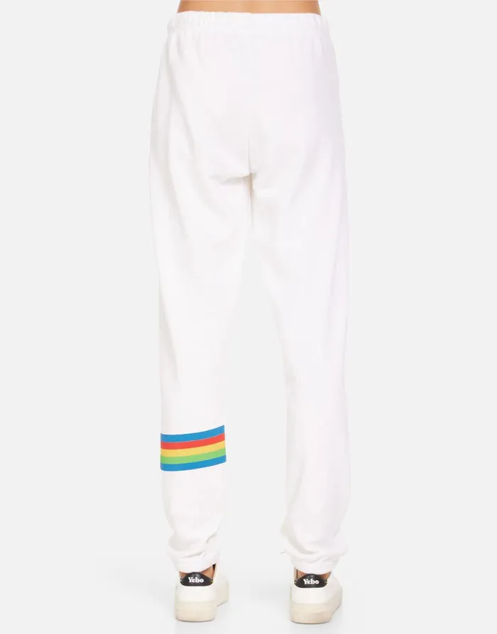 Brynn Rainbow Peace Skull Milk Women039s Lauren Moshi Long Sweatpants