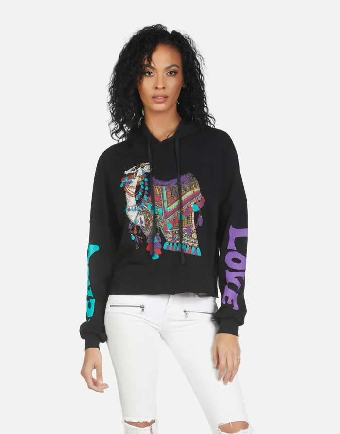 Cambry Peace Love Camel Black Women039s Lauren Moshi Hoodies