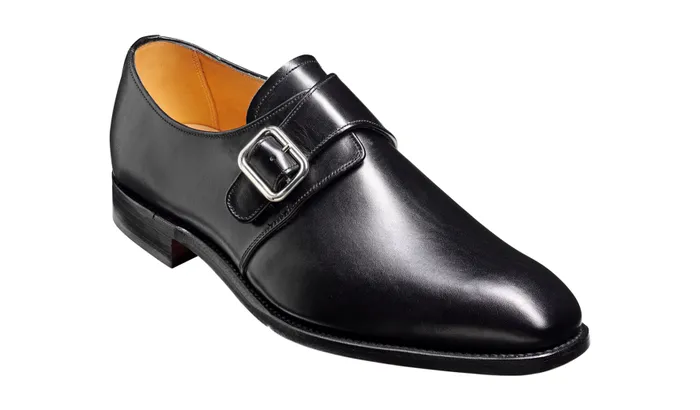 Cardiff 8211 Black Calf Men Barker Shoes Mens Monk Straps