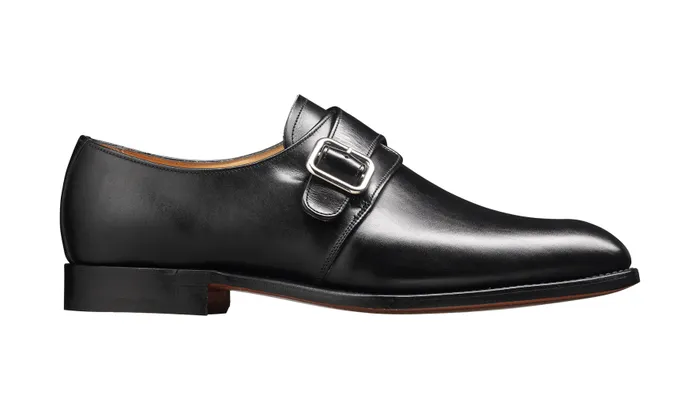 Cardiff 8211 Black Calf Men Barker Shoes Mens Monk Straps