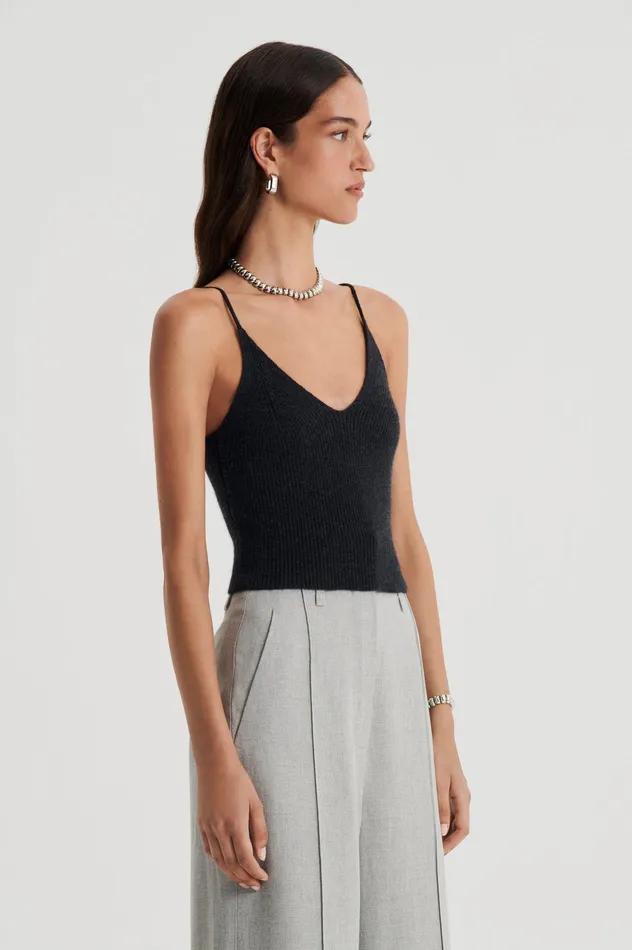 CASHMERE CAMISOLE CHARCOAL Women Knitwear Scanlan Theodore