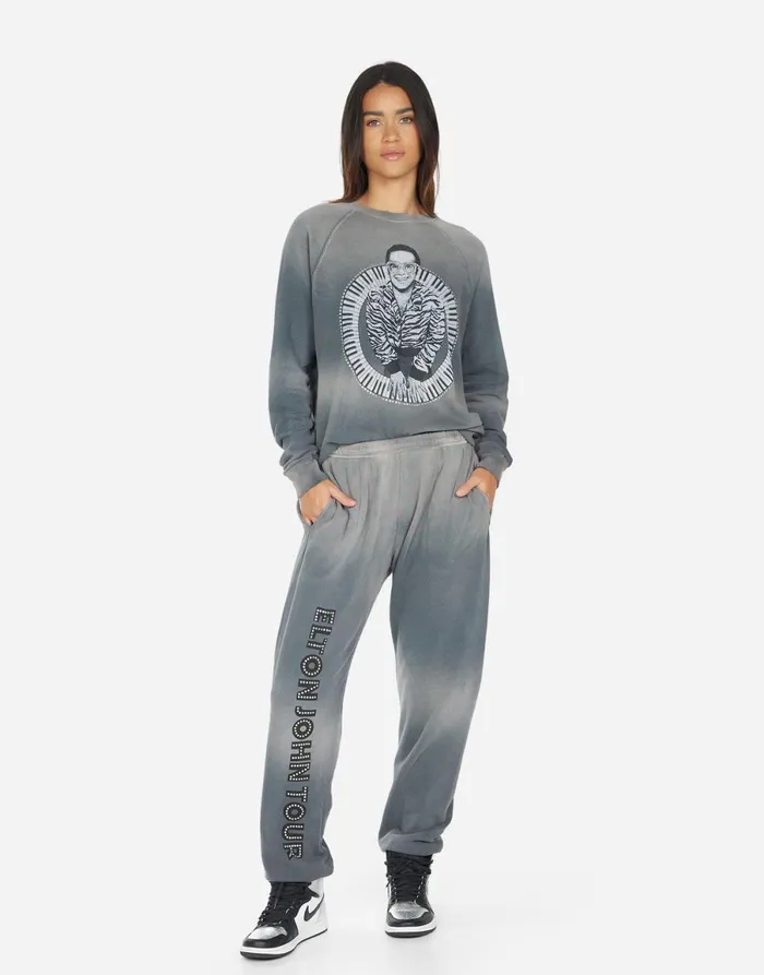 Chantria Elton John Piano Faded Graphite Women039s Lauren Moshi Long Sweatpants