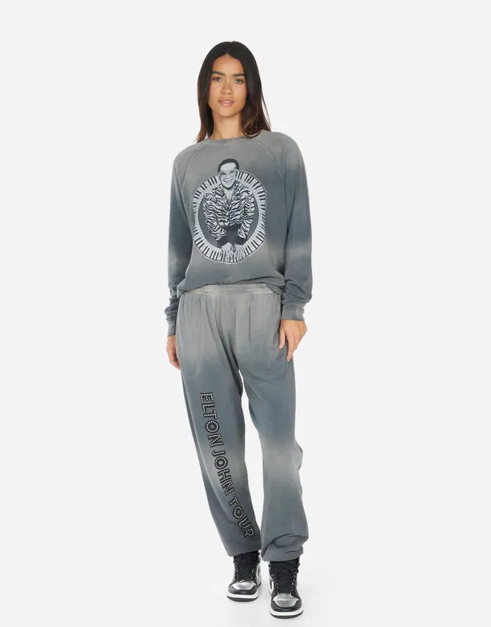 Chantria Elton John Piano Faded Graphite Women039s Lauren Moshi Long Sweatpants