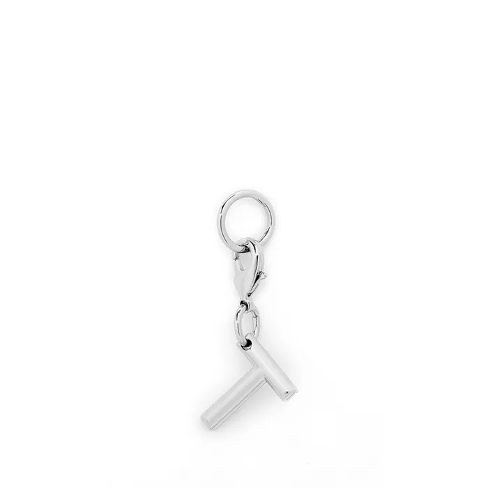 Charm Letter T Silver Color Women Lancel Key Ring