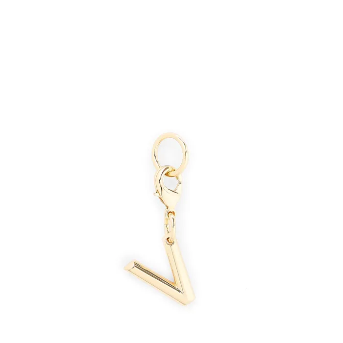 Charm Letter V Gold Color Women Lancel Charms