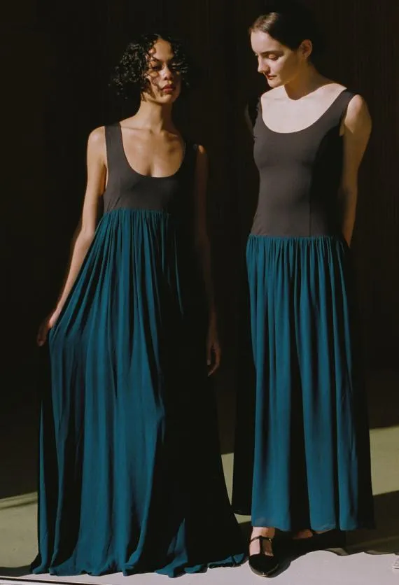 Ciao Lucia Evening Dresses Ninette Navy Chiffon And Jersey Maxi Dress 8211 Women