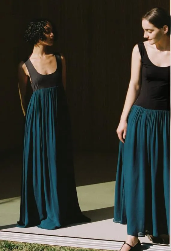 Ciao Lucia Evening Dresses Ninette Navy Chiffon And Jersey Maxi Dress 8211 Women
