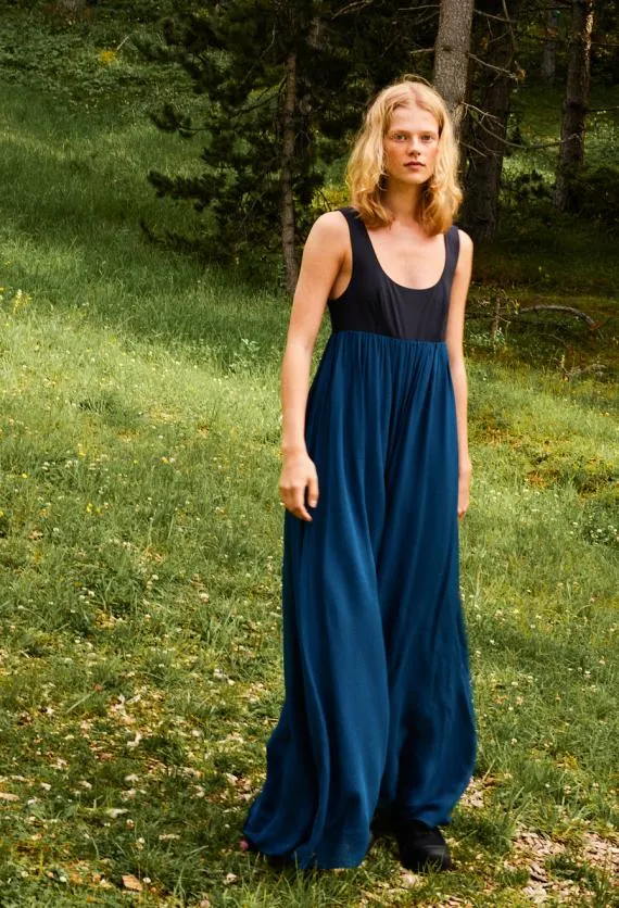 Ciao Lucia Evening Dresses Ninette Navy Chiffon And Jersey Maxi Dress 8211 Women