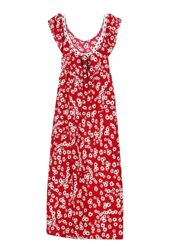 Ciao Lucia Evening Dresses Violette Peony Print Cap Sleeved Midi Dress 8211 Women