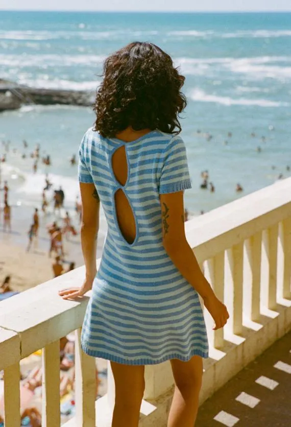Ciao Lucia Knit Dresses Short Sleeve Floriana Acqua 8211 Women