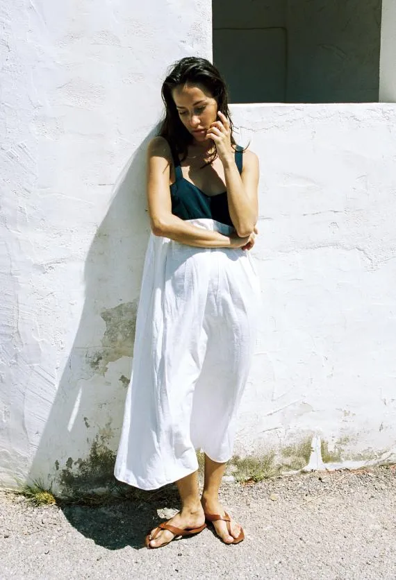 Ciao Lucia Long Dresses Daria Dress WhiteNavy 8211 Women