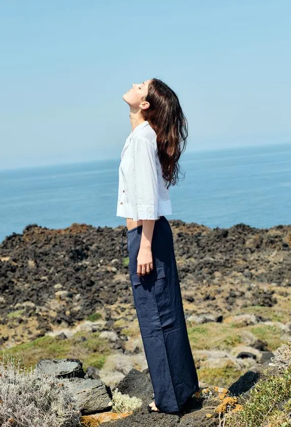 Ciao Lucia Pants Marceau Navy Cargo Pant 8211 Women