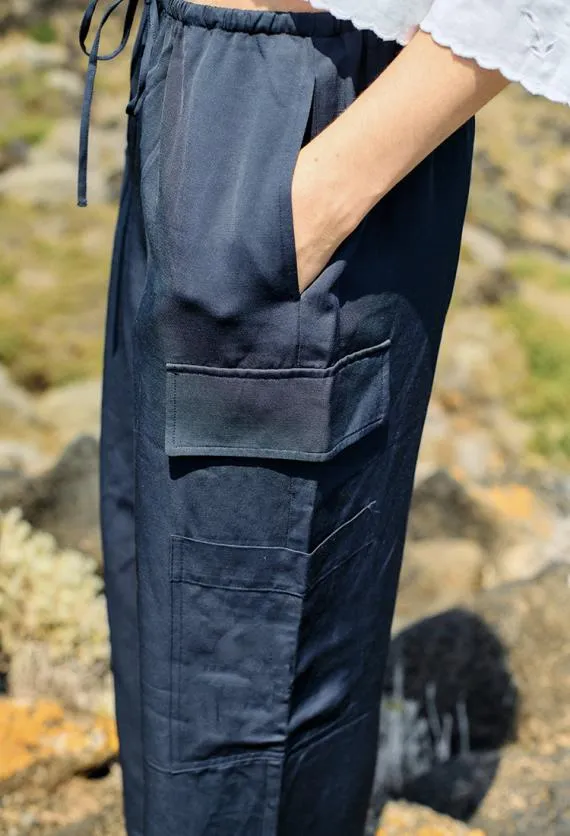 Ciao Lucia Pants Marceau Navy Cargo Pant 8211 Women