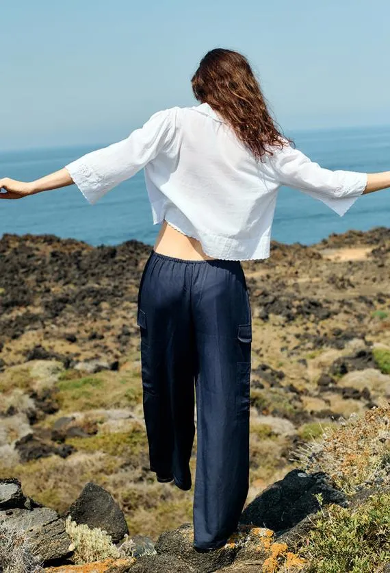 Ciao Lucia Pants Marceau Navy Cargo Pant 8211 Women