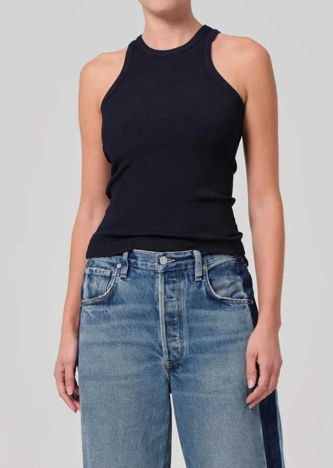 Citizens Of Humanity Akira Tank In Navy Women Tops