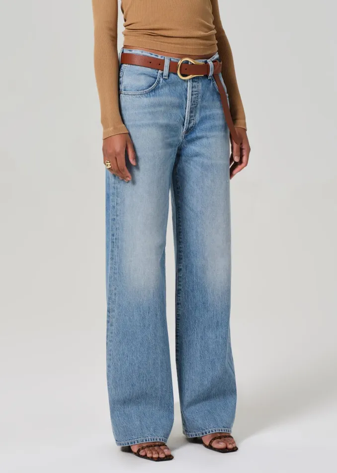Citizens Of Humanity Annina High Rise Wide Leg 33034 In Meuse Women Jeans