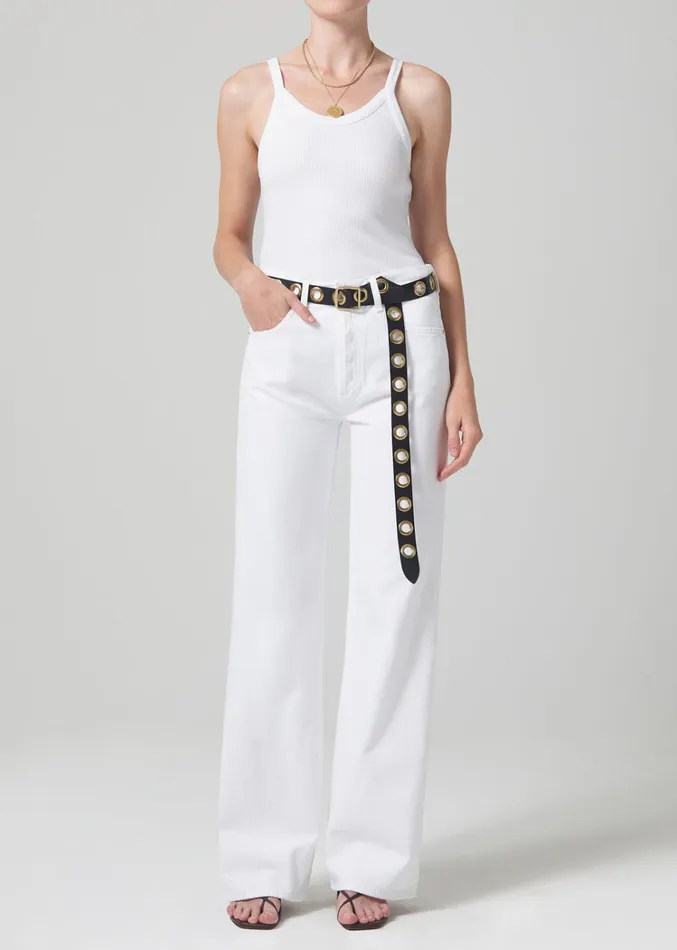 Citizens Of Humanity Annina High Rise Wide Leg 33034 In Seashell Women Jeans