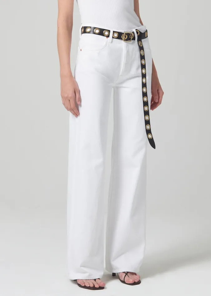 Citizens Of Humanity Annina High Rise Wide Leg 33034 In Seashell Women Jeans