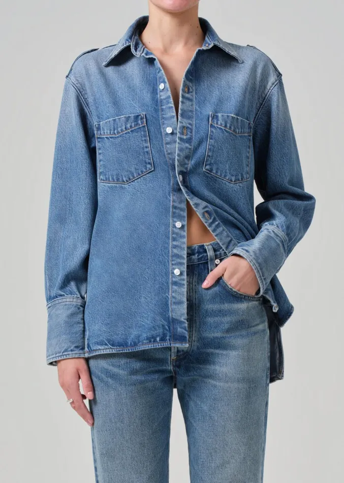Citizens Of Humanity Ari Shirt In Dweller Women Tops