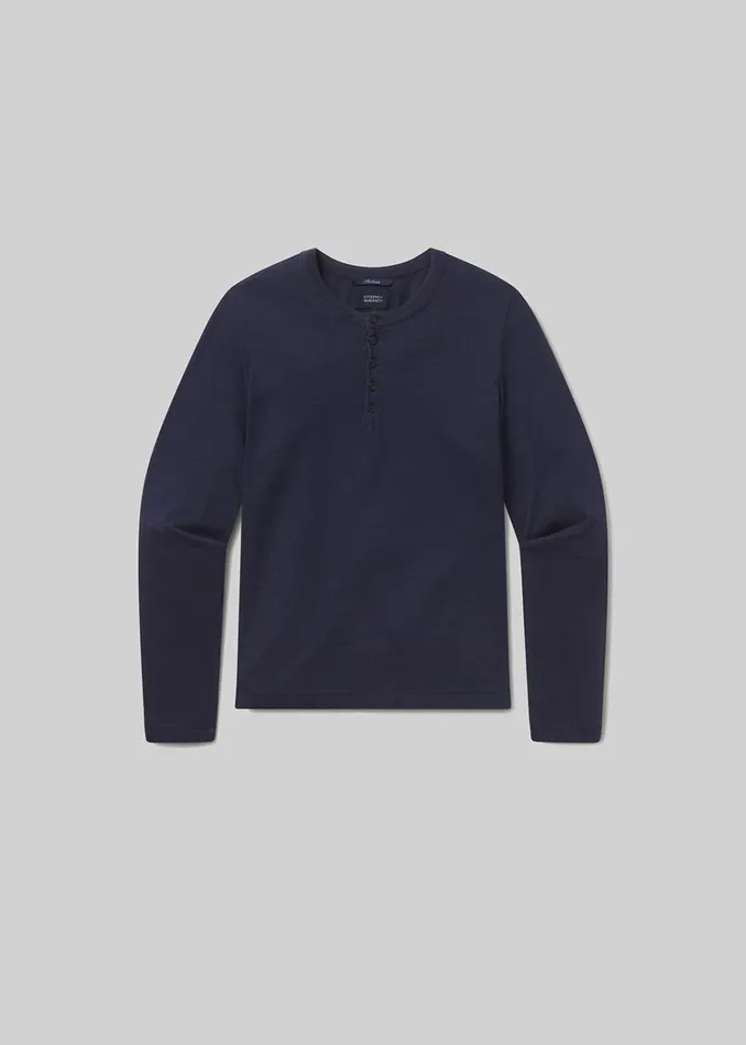 Citizens Of Humanity Classic Henley In Midnight Men Shirts