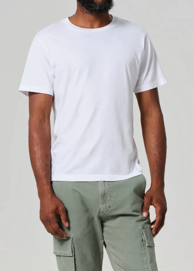 Citizens Of Humanity Everyday Short Sleeve Tee In White Men Shirts
