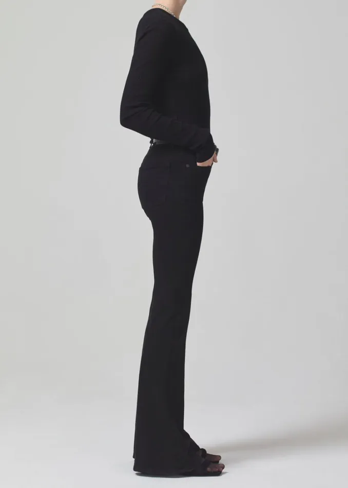 Citizens Of Humanity Isola Flare 32034 In Plush Black Women Jeans
