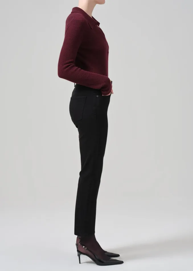 Citizens Of Humanity Isola Slim Crop In Plush Black Women Jeans