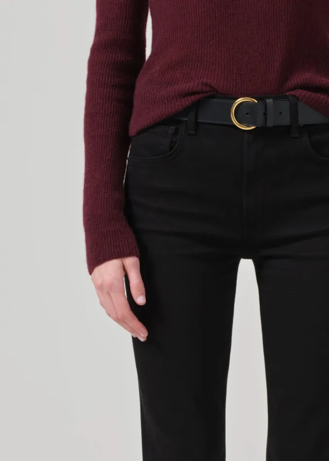Citizens Of Humanity Isola Slim Crop In Plush Black Women Jeans