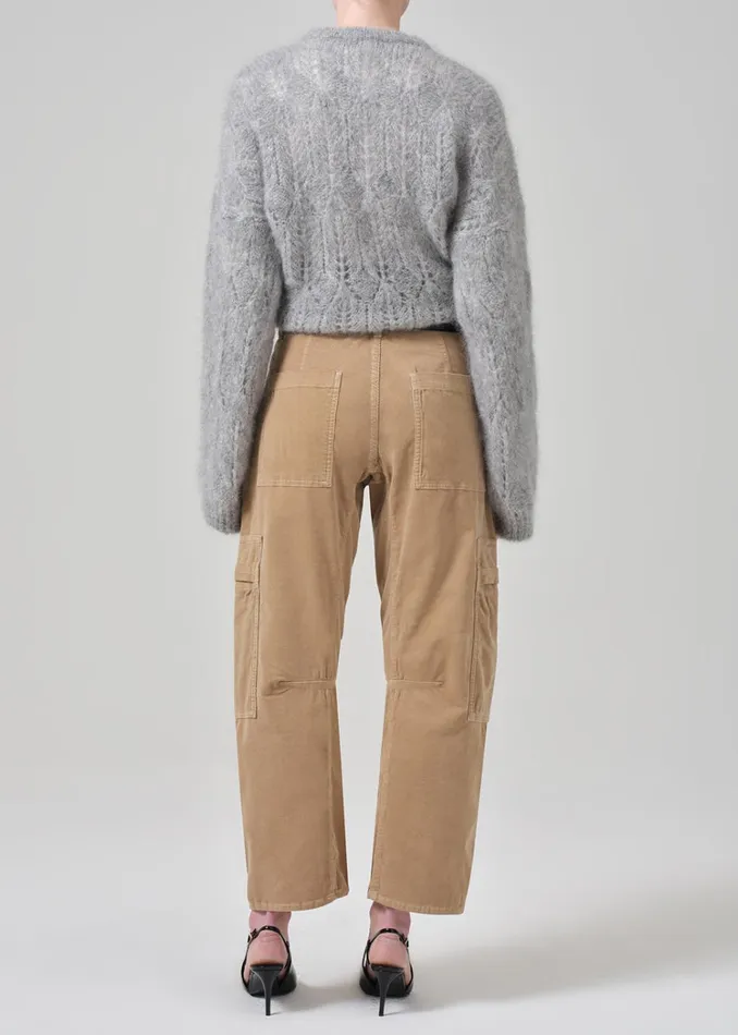 Citizens Of Humanity Marcelle Low Slung Easy Cargo Corduroy In Champagne Women Pants