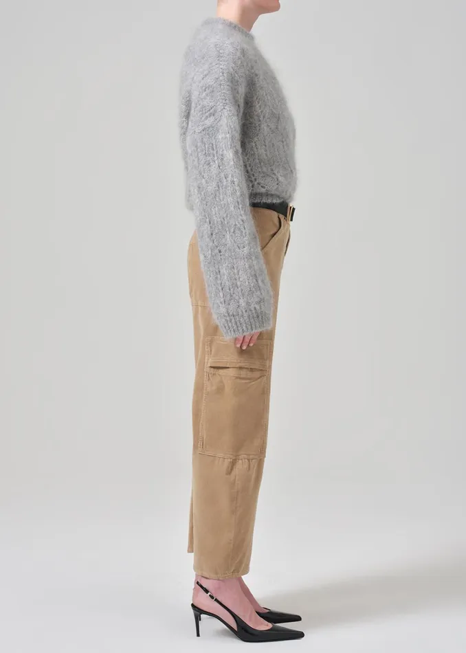 Citizens Of Humanity Marcelle Low Slung Easy Cargo Corduroy In Champagne Women Pants