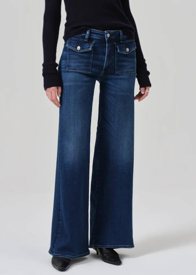 Citizens Of Humanity Raven Patch Pocket Wide Leg In Regency Women Jeans