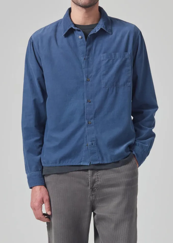 Citizens Of Humanity Rework Shirt Corduroy In Overcast Men Shirts