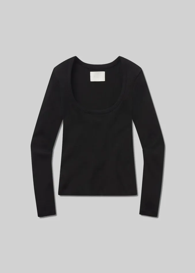 Citizens Of Humanity Rumi Scoop Neck In Black Women Tops