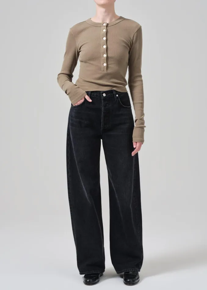 Citizens Of Humanity Varra Henley In Ambra Women Tops