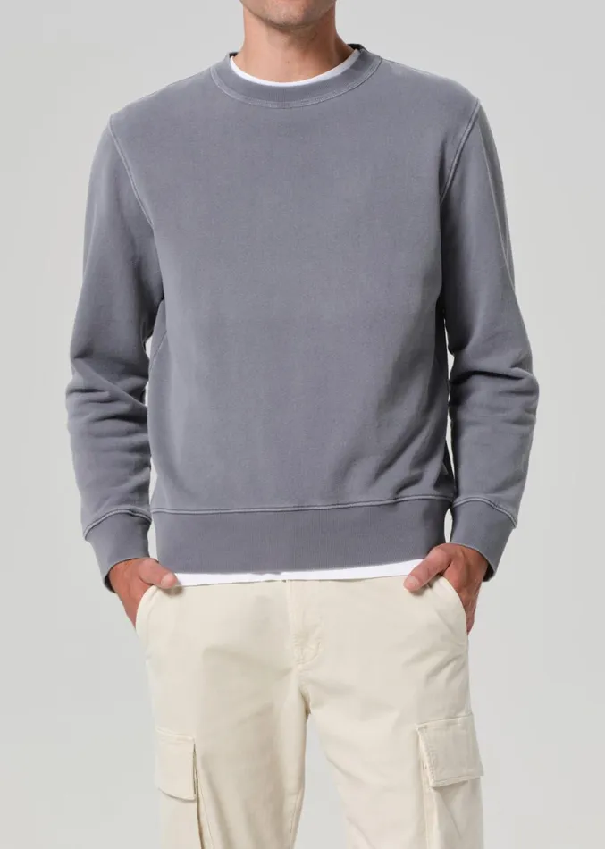 Citizens Of Humanity Vintage Crewneck Sweatshirt In Heron Grey Men Shirts