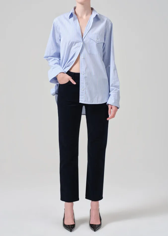 Citizens Of Humanity Zurie Ankle Corduroy In Navy Women Pants
